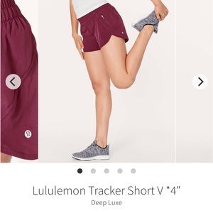 Lululemon - Tracker Short V 4” inseam - size 4 - color deep luxe